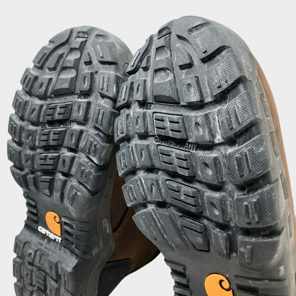 Carhartt Utility Boots 8.5 Brown Leather Rugged Flex 6" Composite Toe - Picture 9 of 10